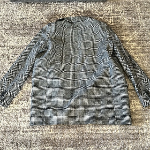 Everlane The Oversized Blazer In Italian Wool Herringbone Plaid Size 6 - Picture 11 of 11